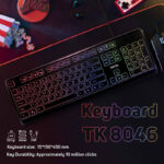 کیبورد تسکو مدل TK 8046،سوییچ ممبران، Full-size، نورپردازی RGB - تصویر 8